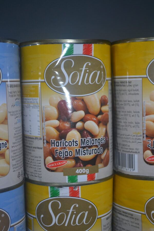 Add a colourful and nutritious touch to your meals with Sofia Mixed Beans. This premium blend of beans is perfect for soups, stews, salads, and casseroles. Packed in a convenient 400g tin, these mixed beans are a versatile and healthy addition to your pantry. Rich in protein and fibre, they are ideal for creating delicious and wholesome dishes. Order now and enjoy the variety and flavour of Sofia Mixed Beans in your favourite recipes.