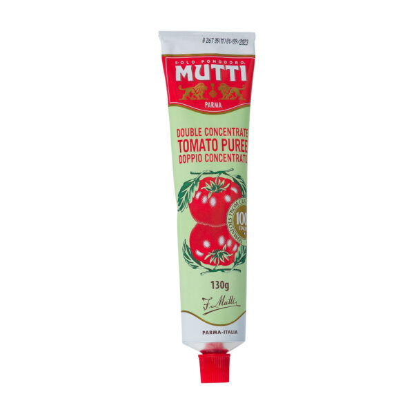 Experience the intense, rich flavour of Mutti Tomato Paste, now available in a convenient 130g tube. This premium tomato paste is crafted from the finest, sun-ripened Italian tomatoes, carefully selected and slow-cooked to concentrate their natural sweetness and vibrant colour.